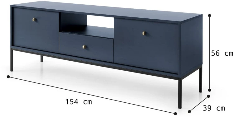 Szafka RTV Mono 154cm granat