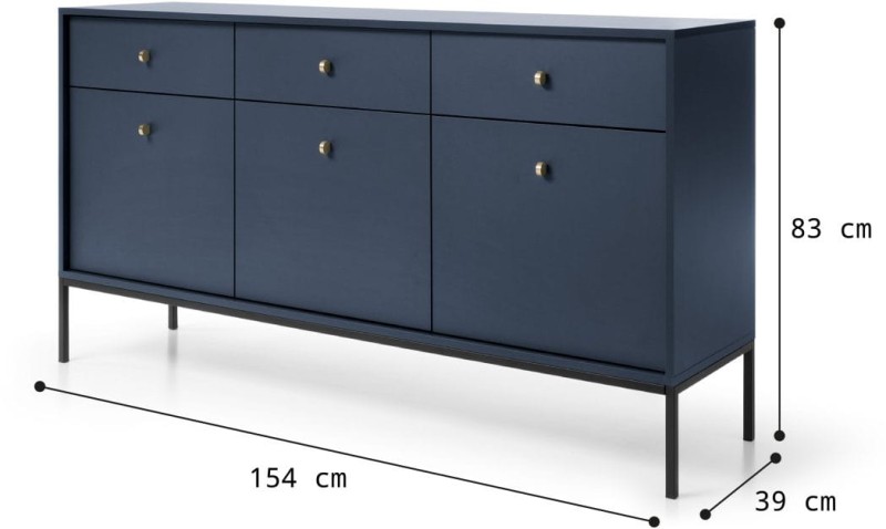 Komoda Mono granatowa 154cm