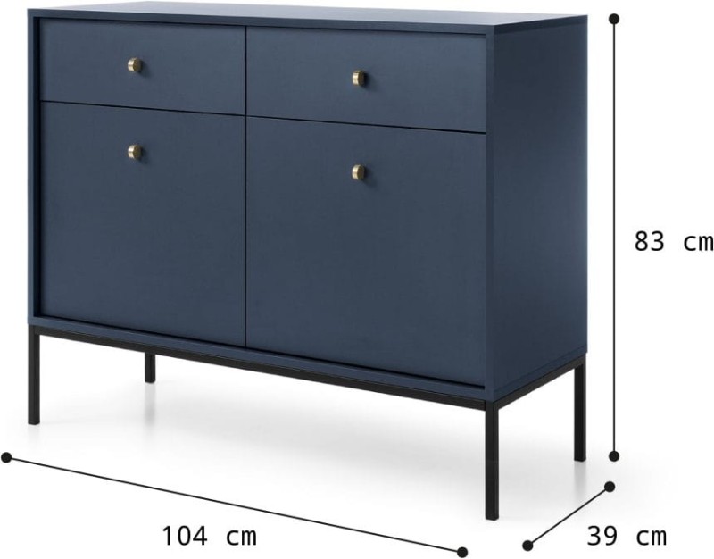Komoda Mono granatowa wąska
