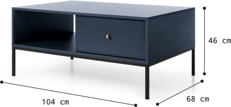 Ława Mono z szufladą granat