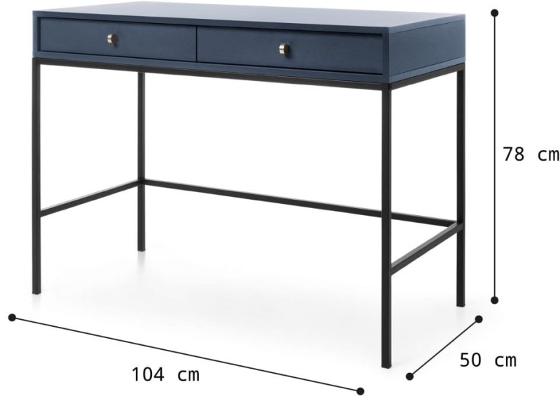 Toaletka Mono z szufladami granatowa