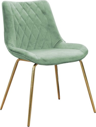 Krzesło tapicerowane pikowane Diaro Ideal Gold - velvet 2227