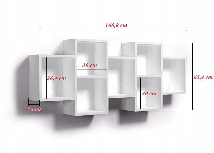 Półka Wisząca Femton wymiary