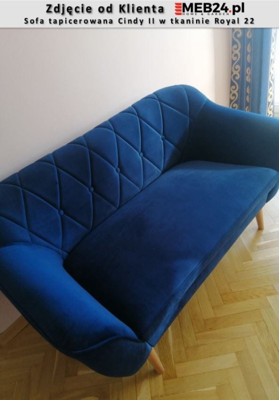 Sofa tapicerowana Cindy II w stylu skandynawskim - zdjęcie od klienta