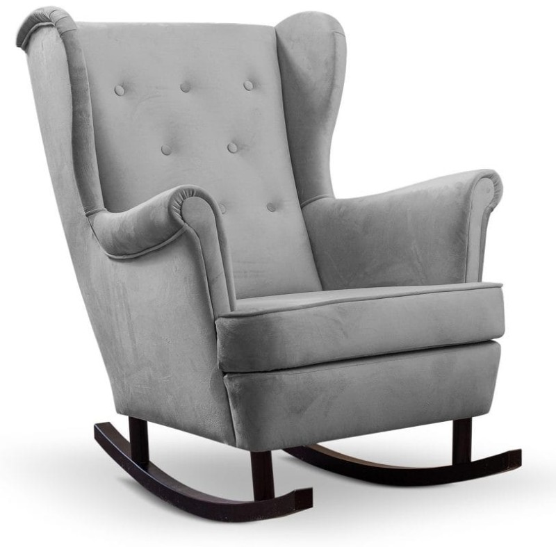 Fotel uszak Lily na biegunach - tkanina Royal 26