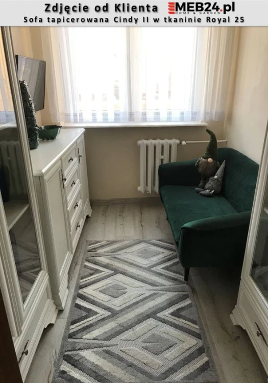 Sofa tapicerowana Cindy II w stylu skandynawskim - zdjęcie od klienta
