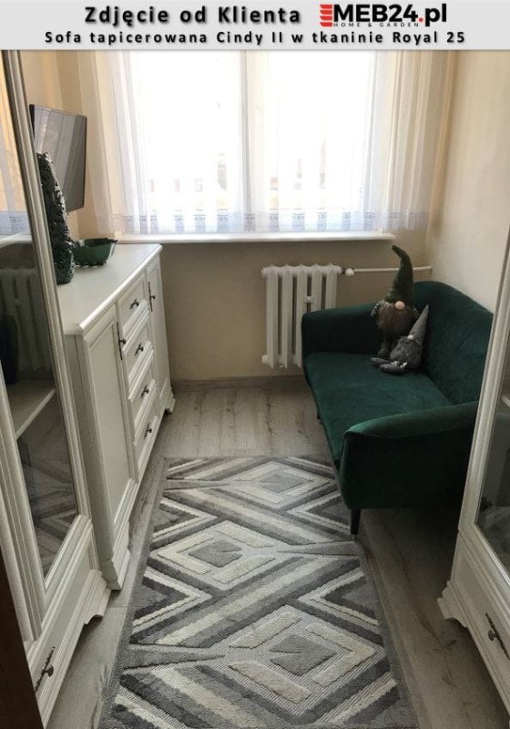 Sofa tapicerowana Cindy II w stylu skandynawskim - zdjęcie od klienta