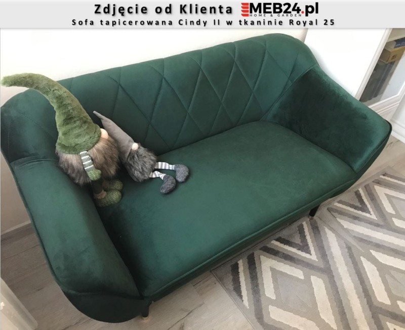 Sofa tapicerowana Cindy II w stylu skandynawskim - zdjęcie od klienta