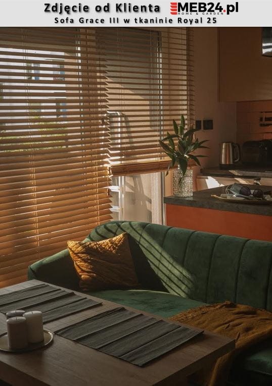 Sofa tapicerowana Grace II w stylu skandynawskim - zdjęcie od klienta