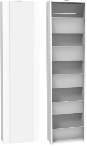 Szafa obrotowa na buty metalowa z lustrem Cube