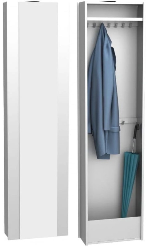 Szafa obrotowa garderoba metalowa z lustrem Cube szara