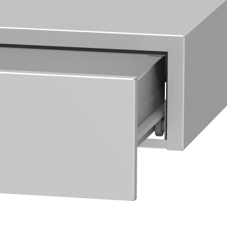 Półka wisząca metalowa Home z szufladą szara zoom
