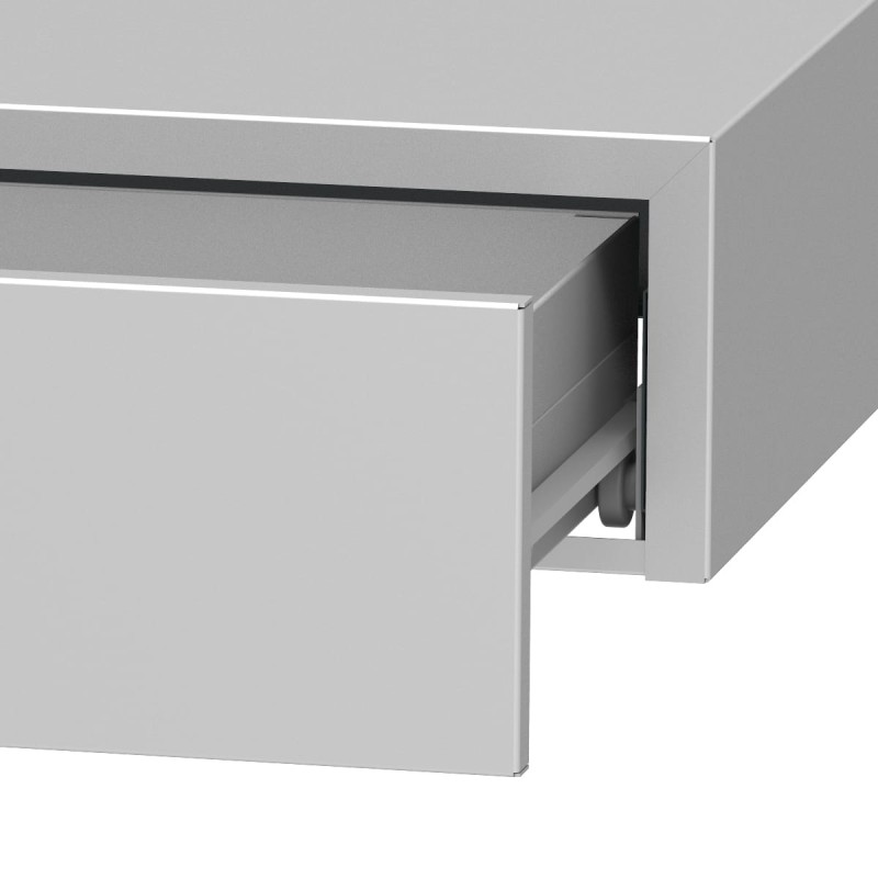 Półka wisząca metalowa Home z szufladą szara zoom