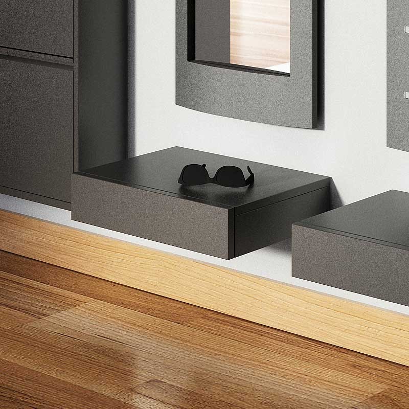 Półka wisząca metalowa Home z szufladą