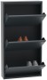 Szafka na buty metalowa Home 3 grafit otwarta
