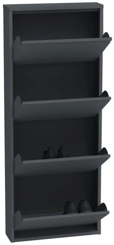 Szafka na buty metalowa Home 4 grafit otwarta