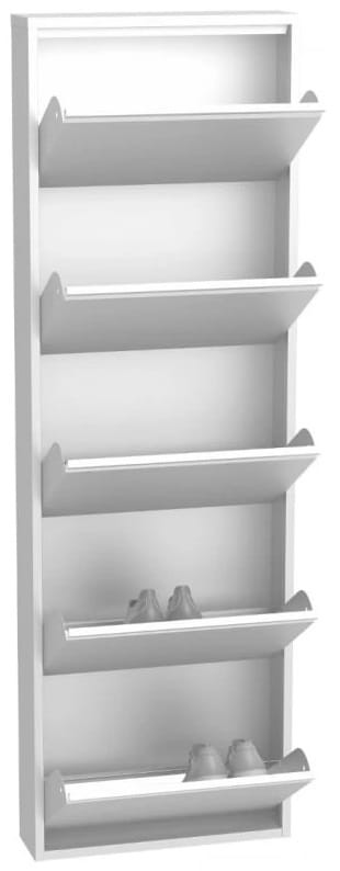 Szafka na buty metalowa Home 5 biała otwarta