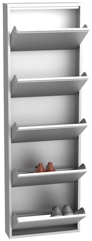 Szafka na buty metalowa Home 5 szara otwarta
