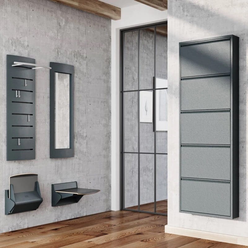 Szafka na buty metalowa Home 5 grafit.