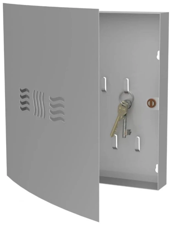 Szafka metalowa na klucze Home kwadratowa szara