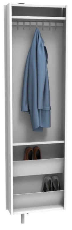 Szafa obrotowa garderoba metalowa z lustrem Home biała.