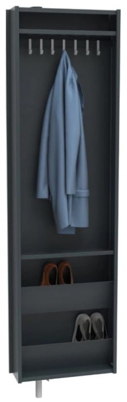 Szafa obrotowa garderoba metalowa z lustrem Home grafitowa