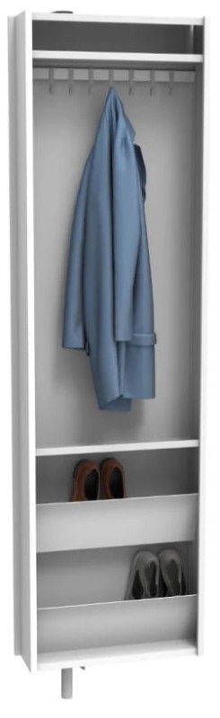 Szafa obrotowa garderoba metalowa z lustrem Home szara.