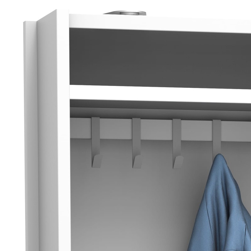 Szafa obrotowa garderoba metalowa z lustrem Home 2 biała zoom