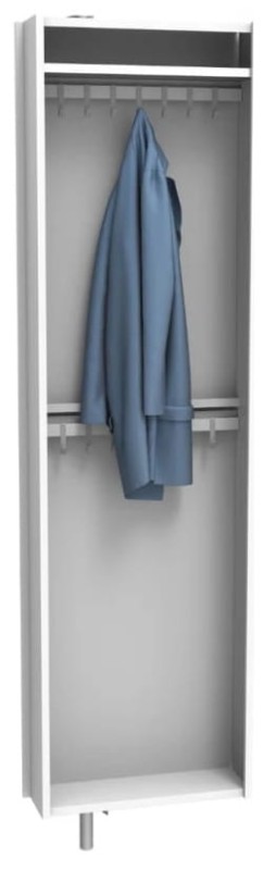 Szafa obrotowa garderoba metalowa z lustrem Home 2 biała