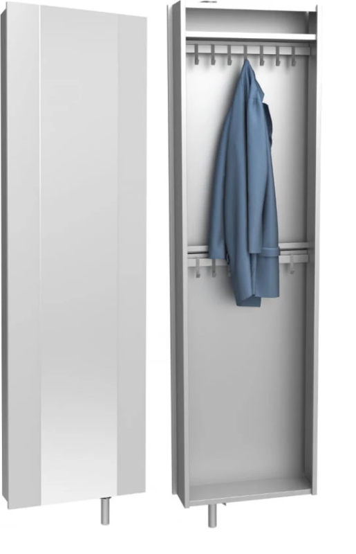 Szafa obrotowa garderoba metalowa z lustrem i zawieszkami Home 2