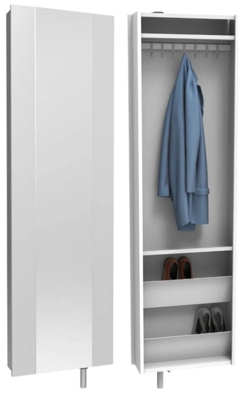 Szafa obrotowa garderoba metalowa z lustrem Home przód i tył