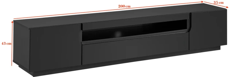 ESTON RTV czarny mat&czarny mat WYMIARY