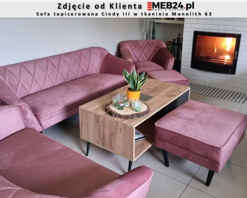 Sofa tapicerowana Cindy III w stylu skandynawskim - zdjęcie od klienta