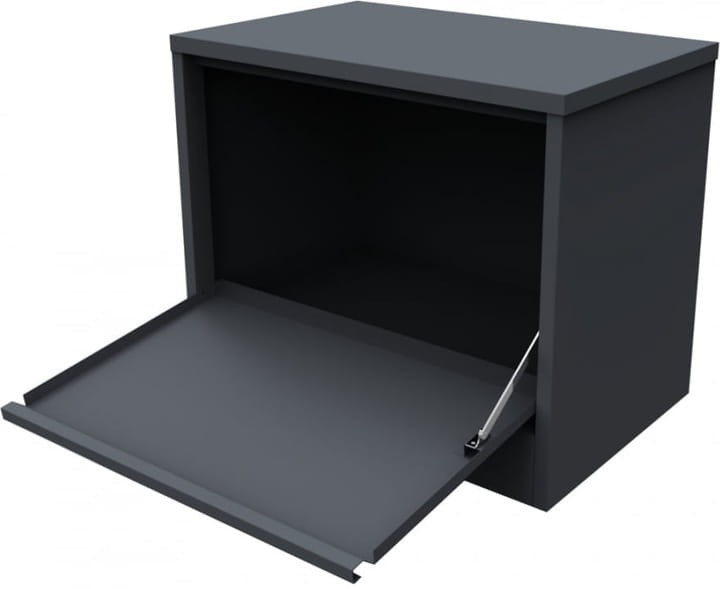 Szafka komoda na buty metalowa Home Flash czarna otwarta