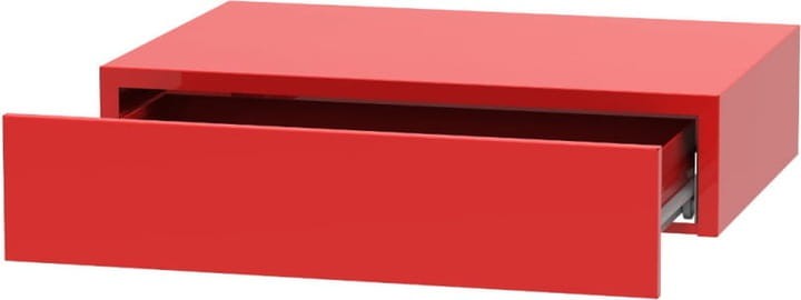 Półka wisząca metalowa Home Flash z szufladą czerwona