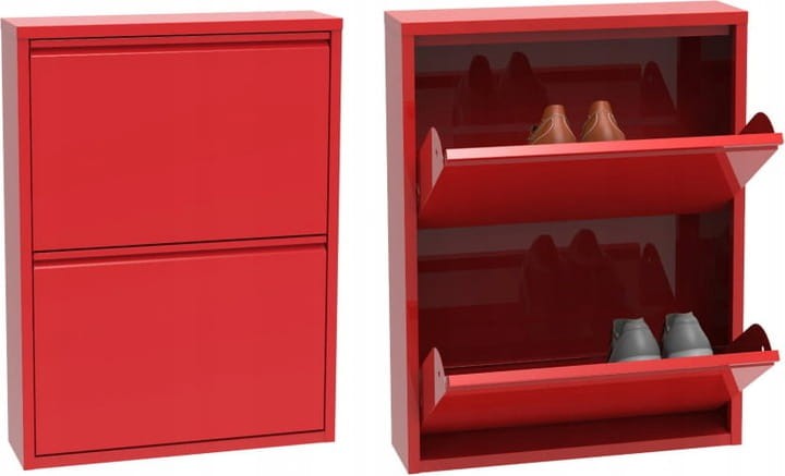 Szafka na buty metalowa Home Flash 2 czerwona