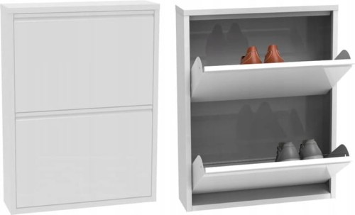 Szafka na buty metalowa Home Flash 2 biała