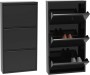 Szafka na buty metalowa Home Flash 3 czarna