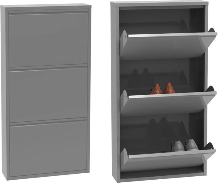 Szafka na buty metalowa Home Flash 3 szara