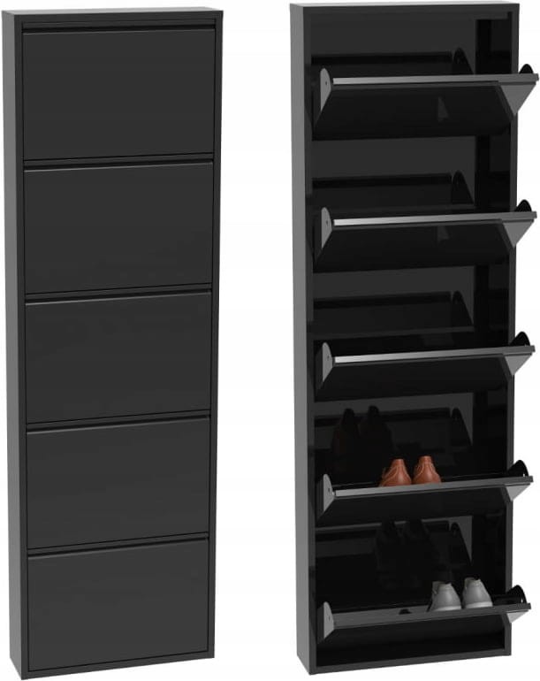 Szafka na buty metalowa Home Flash 5  czarna