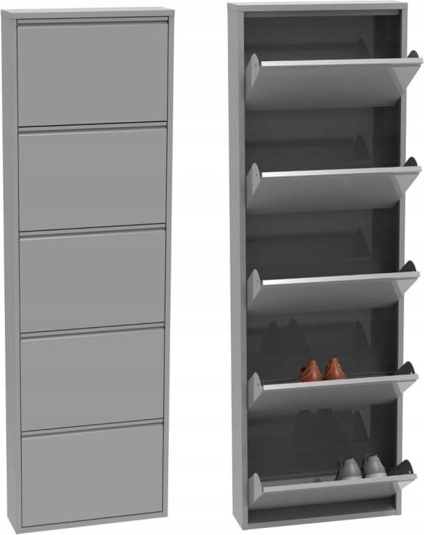 Szafka na buty metalowa Home Flash 5  szara