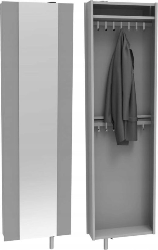 Szafa obrotowa garderoba metalowa z lustrem Home Flash 2 szara