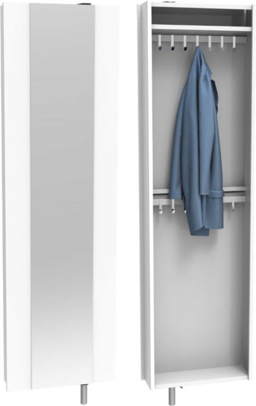 Szafa obrotowa garderoba metalowa z lustrem Home Flash 2 biała