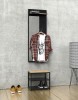 Zestaw do przedpokoju metalowy Loft 1L czarny/dąb wotan