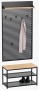 Zestaw do przedpokoju metalowy Loft 2W czarny/dąb wotan