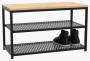 Szafka do przedpokoju metalowa Loft 2L czarna/dąb wotan