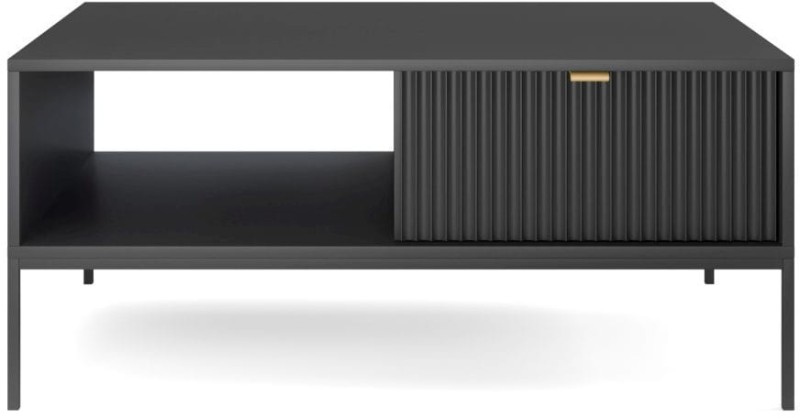 Stolik kawowy Nova z szufladą czarny