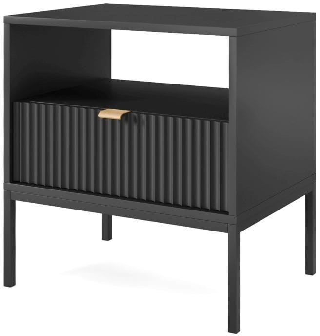 Szafka nocna Nova z szufladą czarna