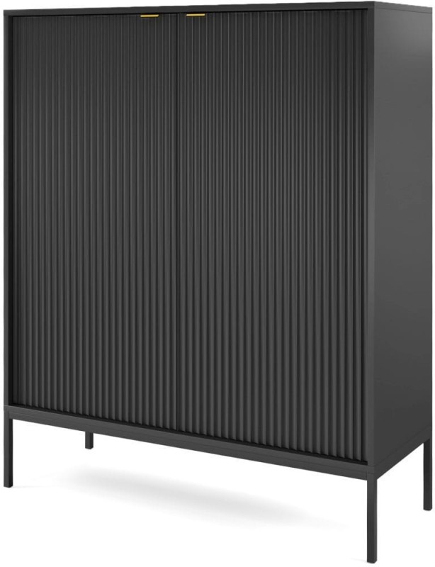 Komoda Nova 104cm czarna czarny stelaż
