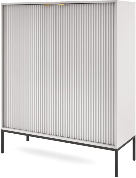 Komoda Nova 104cm szara czarny stelaż